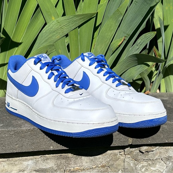 Nike Air Force 1 '07 White Medium Blue Sneakers Shoes Trainers DH7561-104 Jordan - Picture 2 of 16